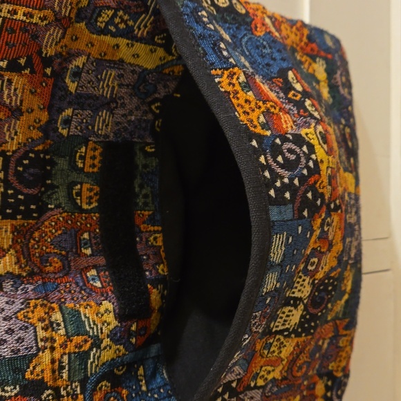 Laurel Burch Vintage tote style cat motif tapestry bag - Picture 4 of 11